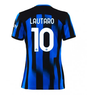 Lacne Ženy Futbalové dres Inter Milan Lautaro Martinez #10 2023-24 Krátky Rukáv - Domáci